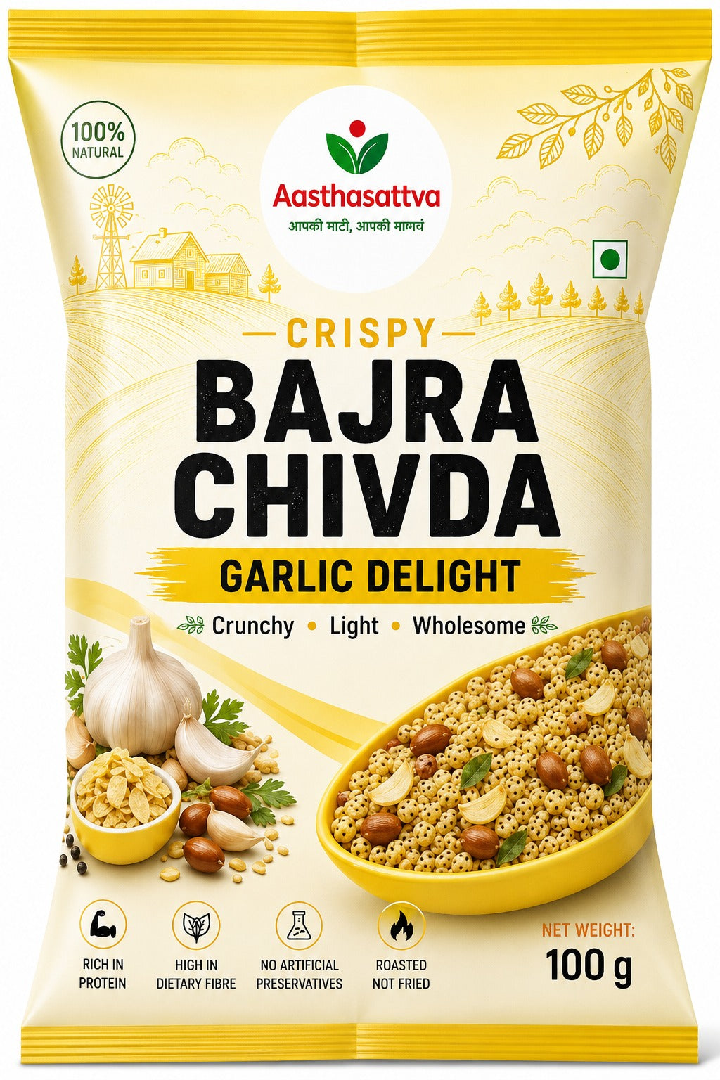 Bajra Chivda - Garlic Delight