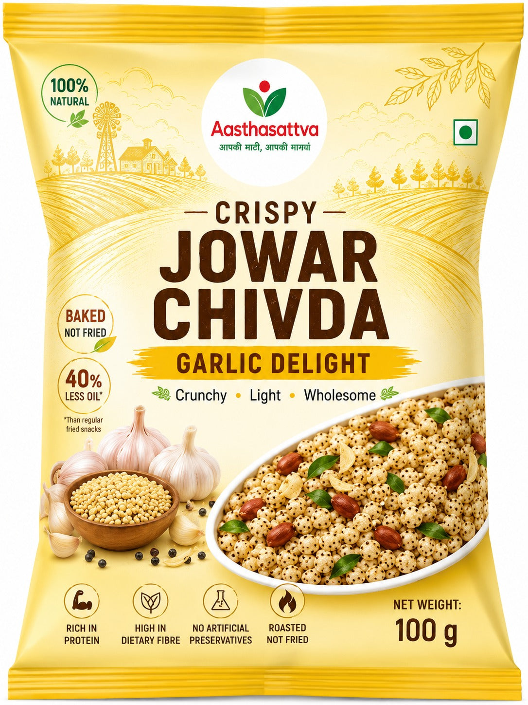 Jawar Chivda - Garlic Delight