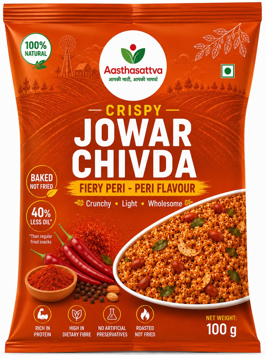 Jowar Chivda - Peri Peri