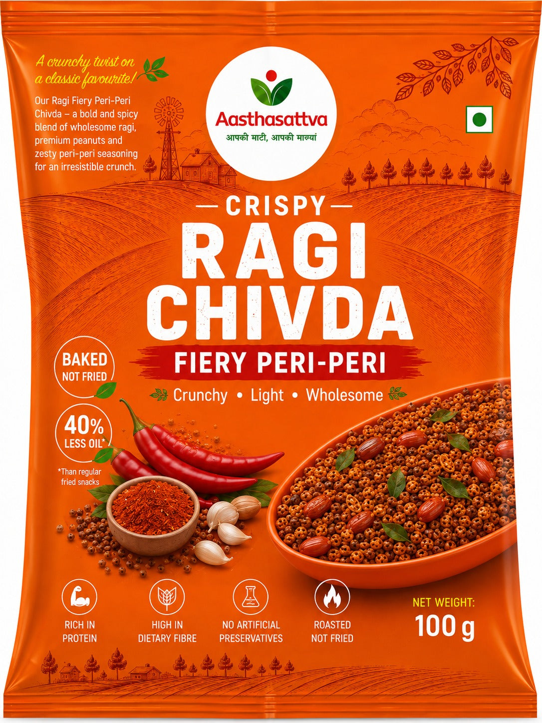 Ragi Chivda - Peri Peri