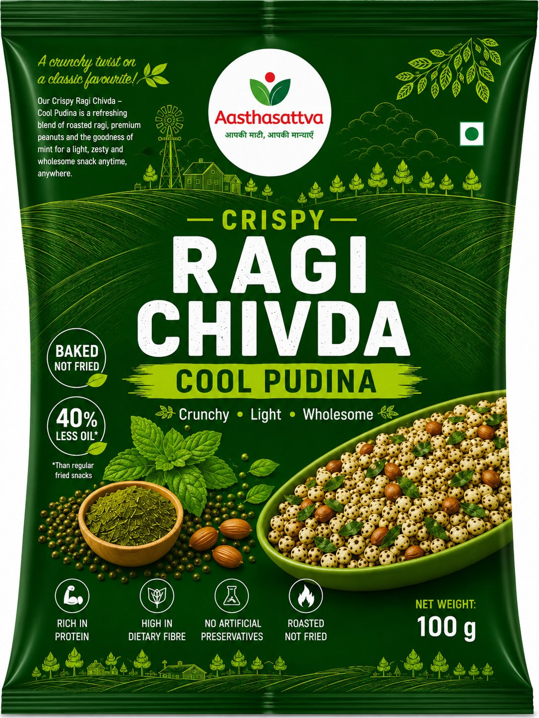 Ragi Chivda - Cool Pudina
